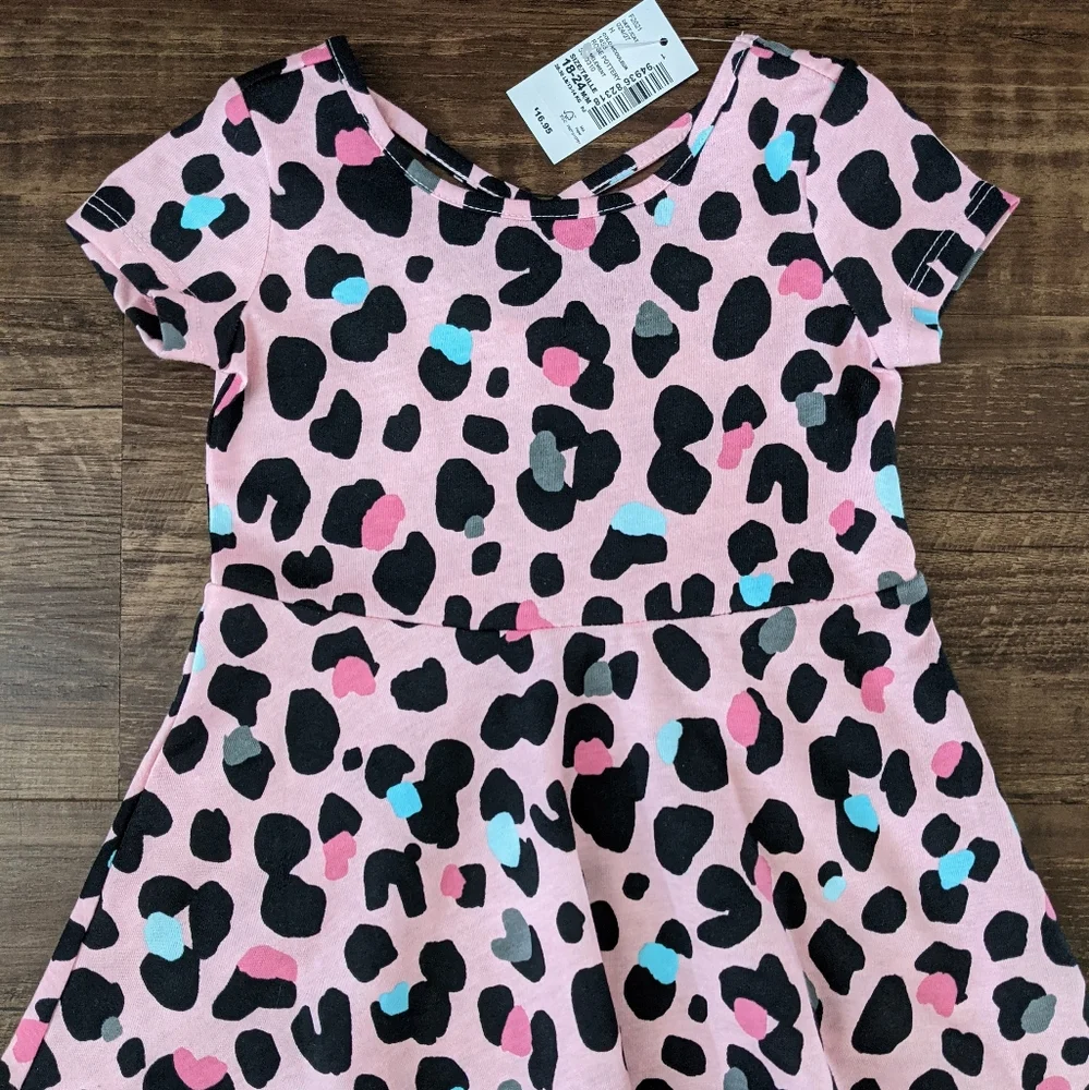 NWT Children's Place Pink Leopard Dress